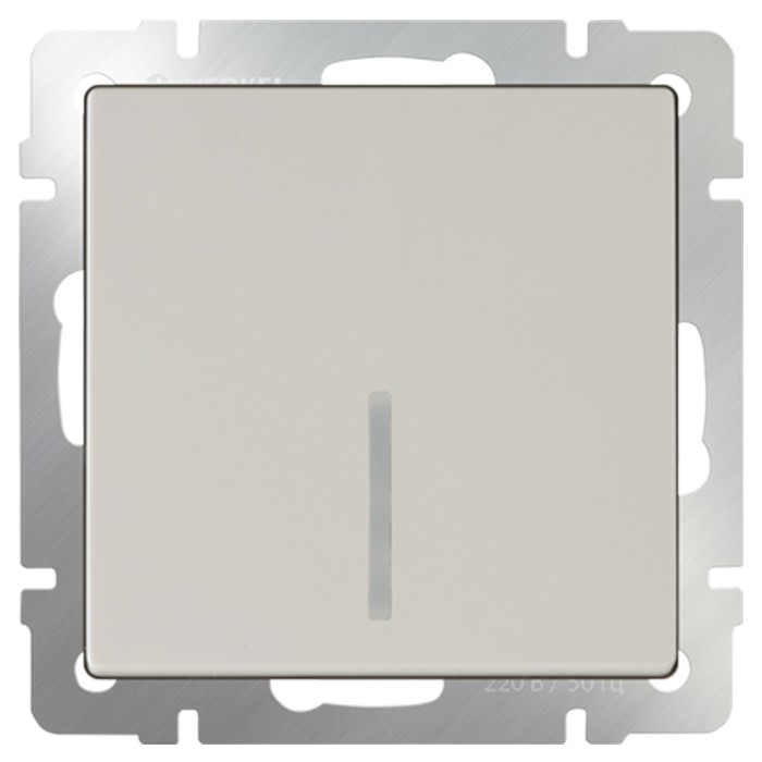 

Выключатель встраиваемый Werkel WL03-SW-1G-2W-LED-ivory одноклавишный проходной с индикатором слоновая кость