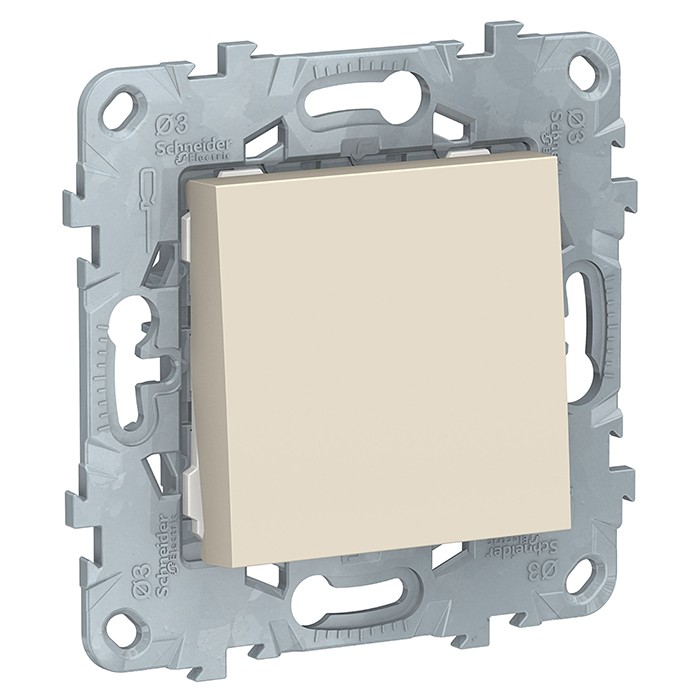 

Переключатель Schneider Unica New NU520344 одноклавишный на 2 направления из 2-х мест 10А/250В бежевый