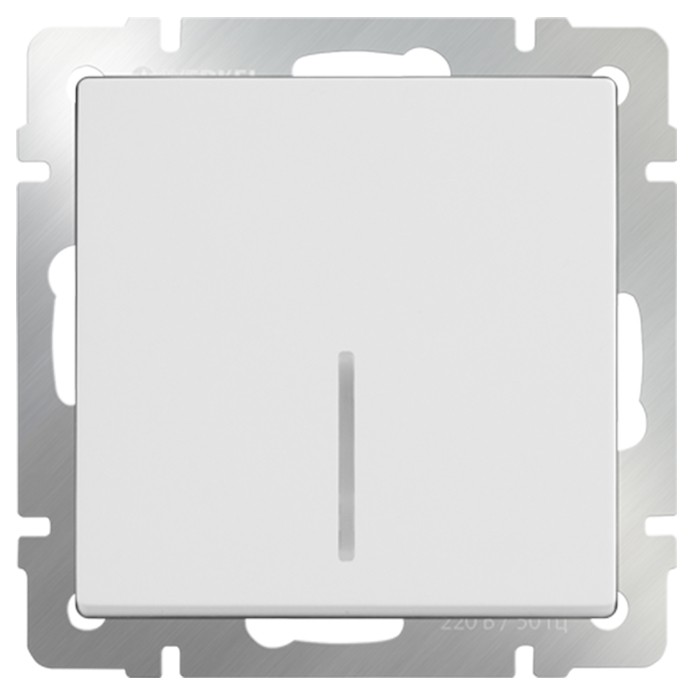 Купить Выключатель встраиваемый Werkel WL01-SW-1G-2W-LED одноклавишный проходной с индикатором белый
