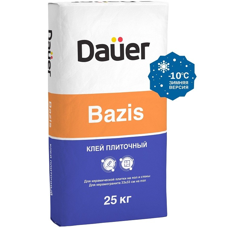

Клей для плитки Dauer Bazis Зима 25 кг, Серый