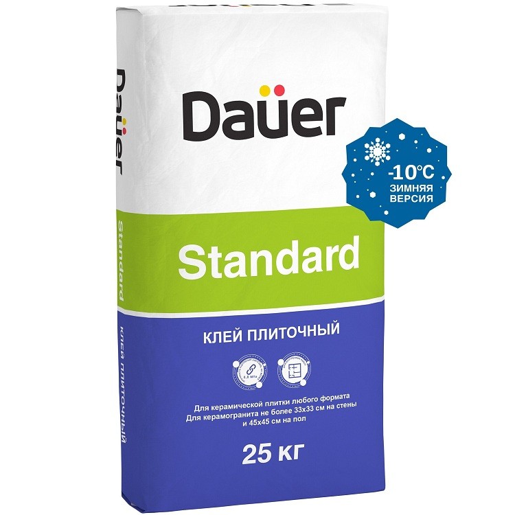 

Клей для плитки Dauer Standard Зима 25 кг, Серый
