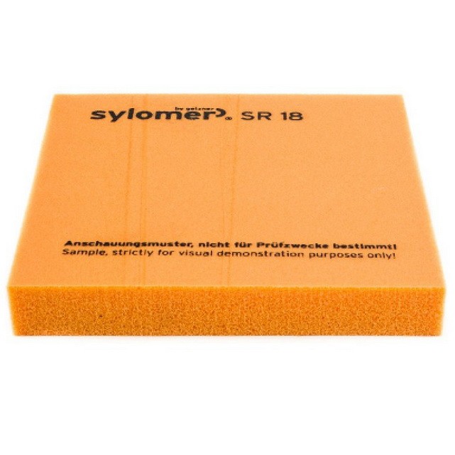 Виброизолирующий эластомер Sylomer SR 18 оранжевый 1200х1500х12.5 мм