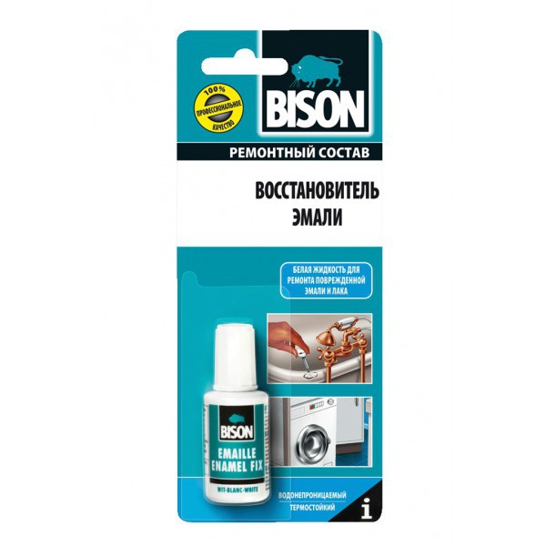 

Клей для ремонта Bison Enamel Fix 6307219 20 мл, Белый