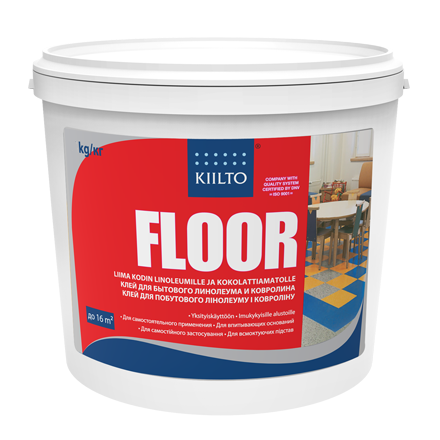 

Клей для бытового линолеума и ковролина Kiilto Floor 18 кг, Белый