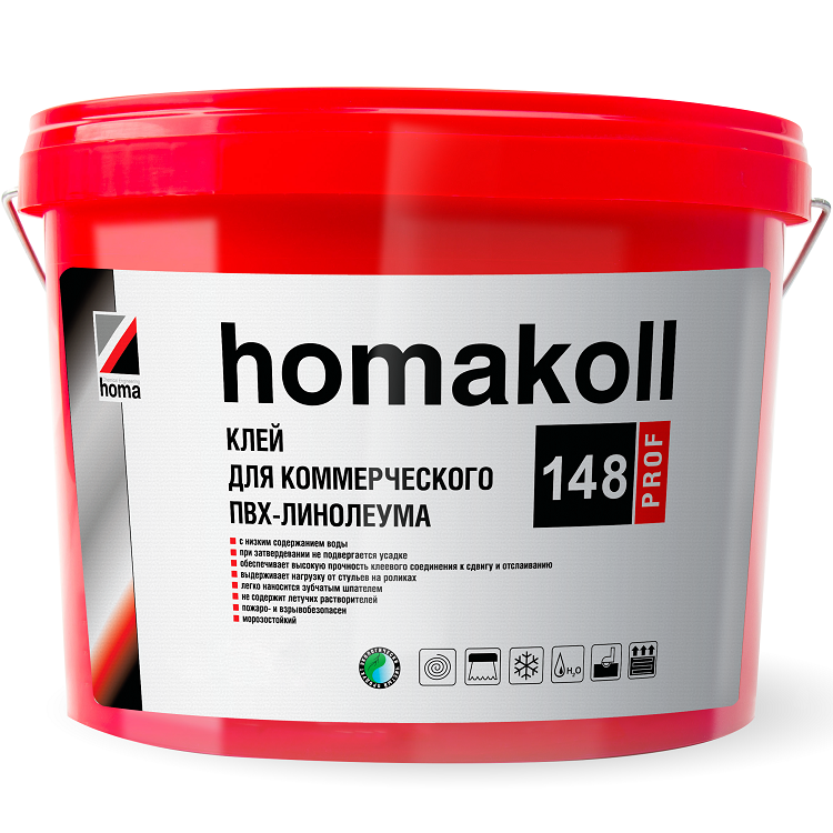 

Клей Homakoll 148 Prof для коммерческого ПВХ-линолеума 28 кг, Бежевый