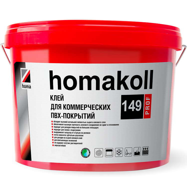 

Клей Homakoll 149 Prof для коммерческих ПВХ-покрытий 24 кг, Бежевый