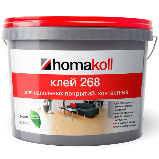 Купить Клей для напольных покрытий Homakoll 268 контактный 10 кг