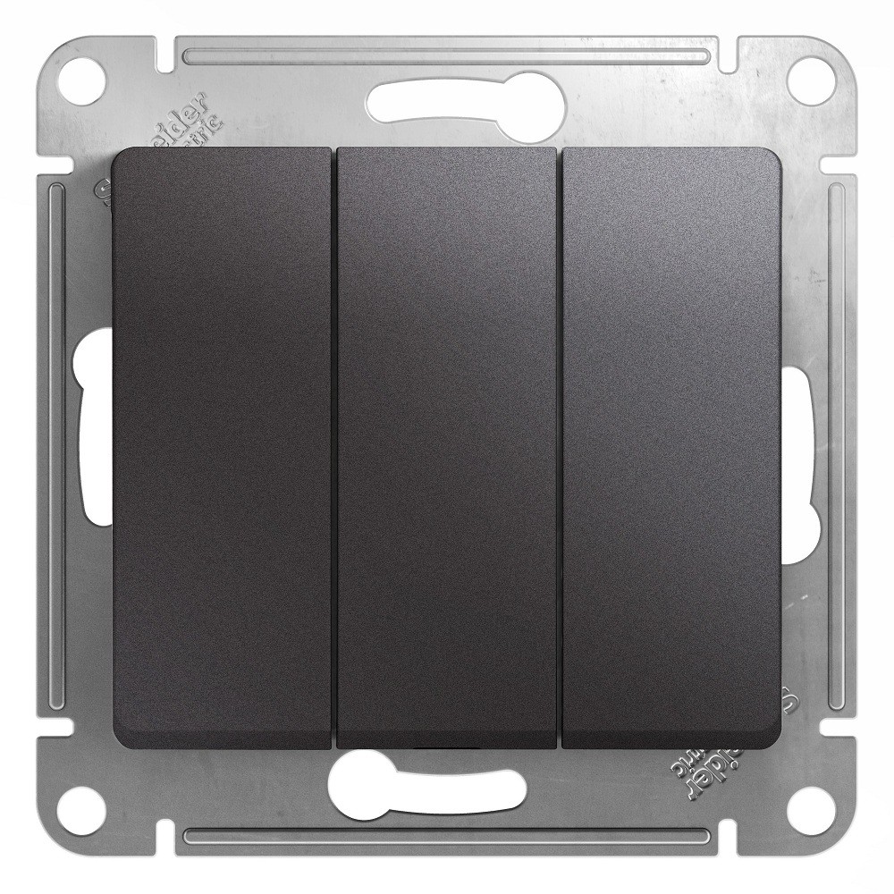 

Выключатель встраиваемый Schneider Electric Glossa GSL001331 трехклавишный графит
