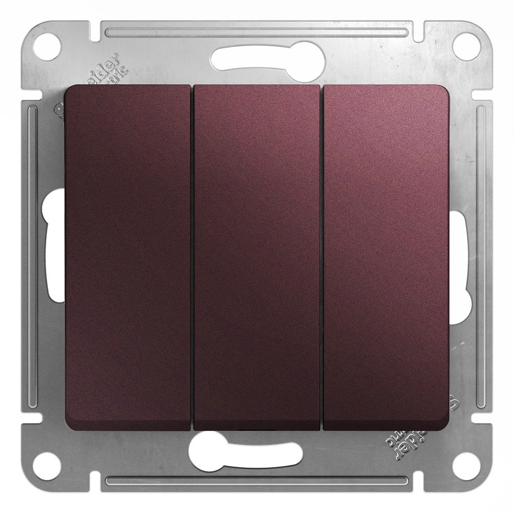 

Выключатель встраиваемый Schneider Electric Glossa GSL001131 трехклавишный баклажановый