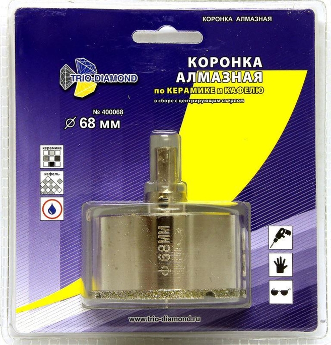 

Коронка алмазная Trio-Diamond по керамограниТУ D68 мм