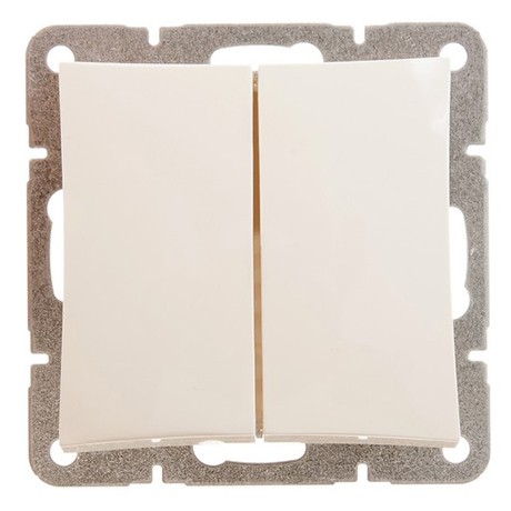 

Выключатель встраиваемый Schneider Electric Дуэт WDE000251 двухклавишный бежевый