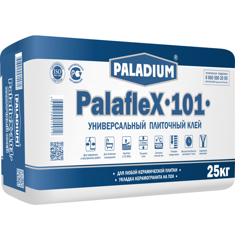 Купить Клей для плитки Paladium PalafleX-101 универсальный 25 кг