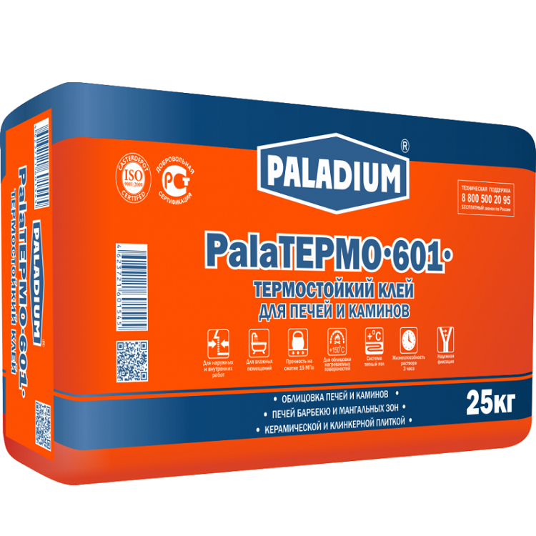 Купить Клей для плитки Paladium PalaTermo-601 термостойкий 25 кг