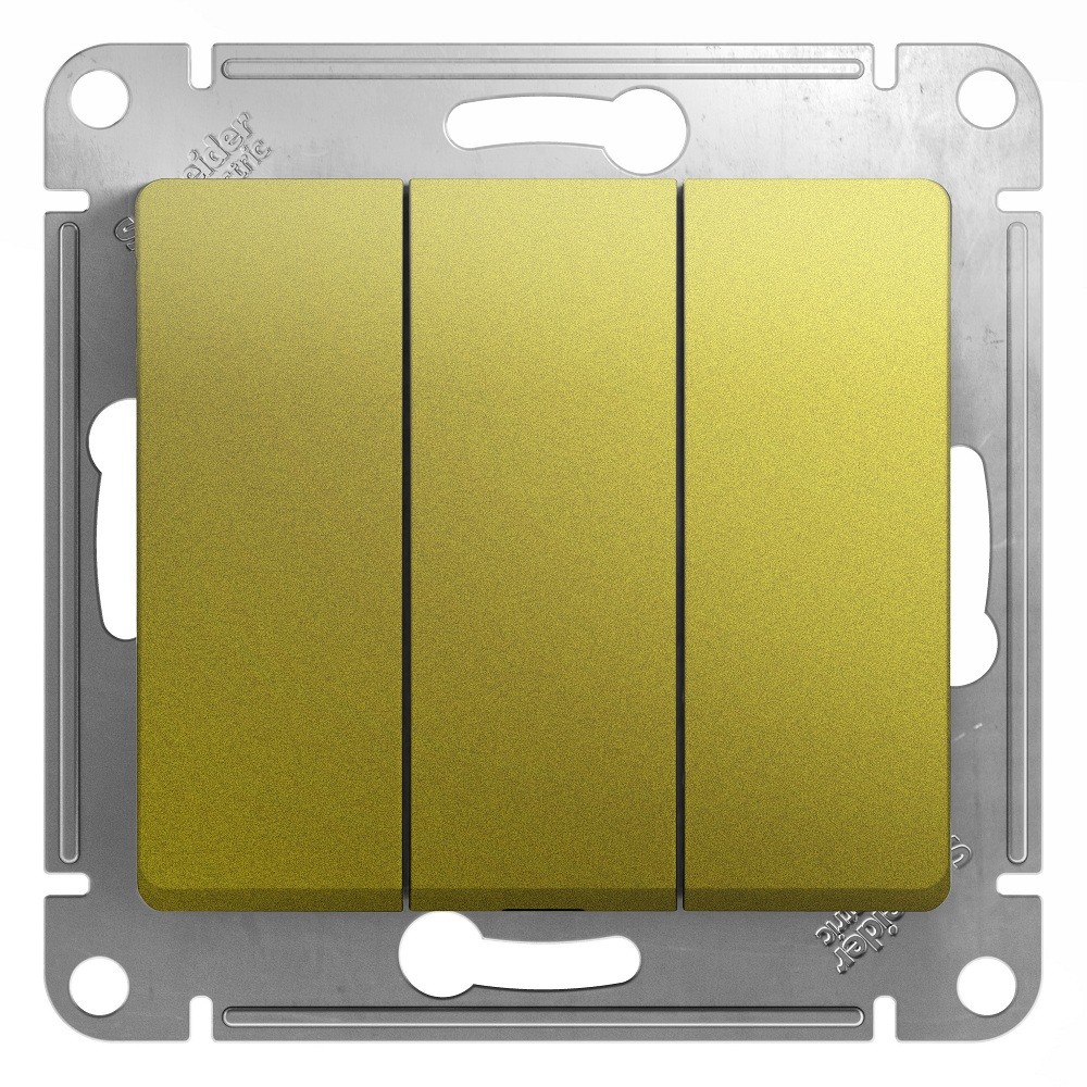 

Выключатель встраиваемый Schneider Electric Glossa GSL001031 трехклавишный фисташковый