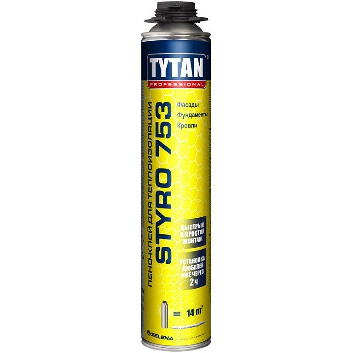 Купить Пено-клей Tytan Professional Styro 753 для наружной теплоизоляции 750 мл