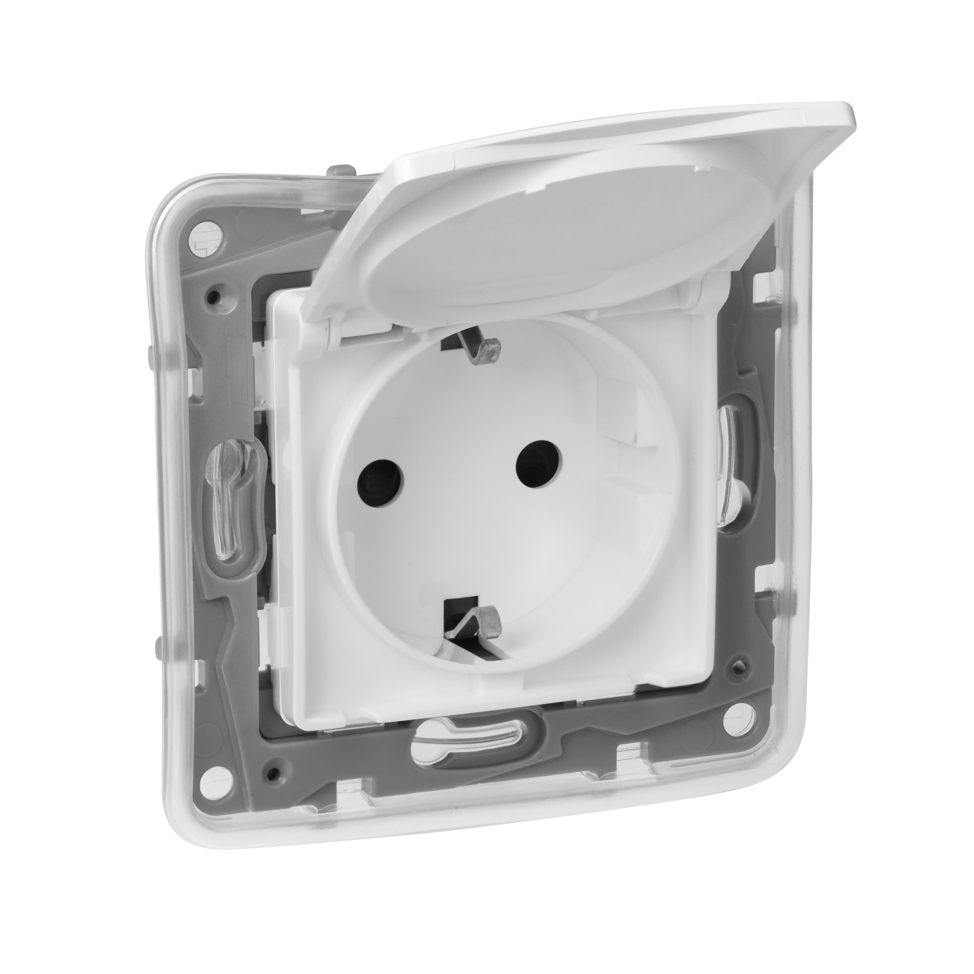 

Розетка с заземлением LeGrand Etika IP44 белая, Белый