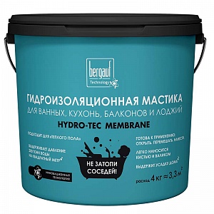 Купить Гидроизоляционная мастика под плиточные облицовки bergauf hydro-tec membrane, 4 кг
