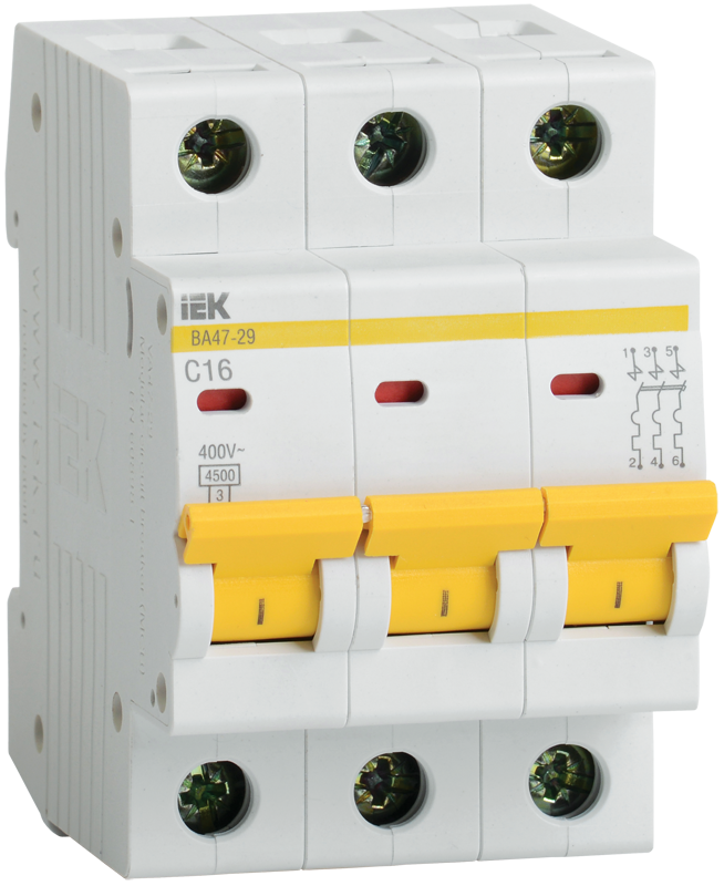 

3P IEK ВА47-29, 32А, C, Выключатель автоматический