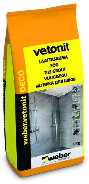 

Weber.Vetonit Deco 1, 5 кг, Затирка для средних швов, Белый