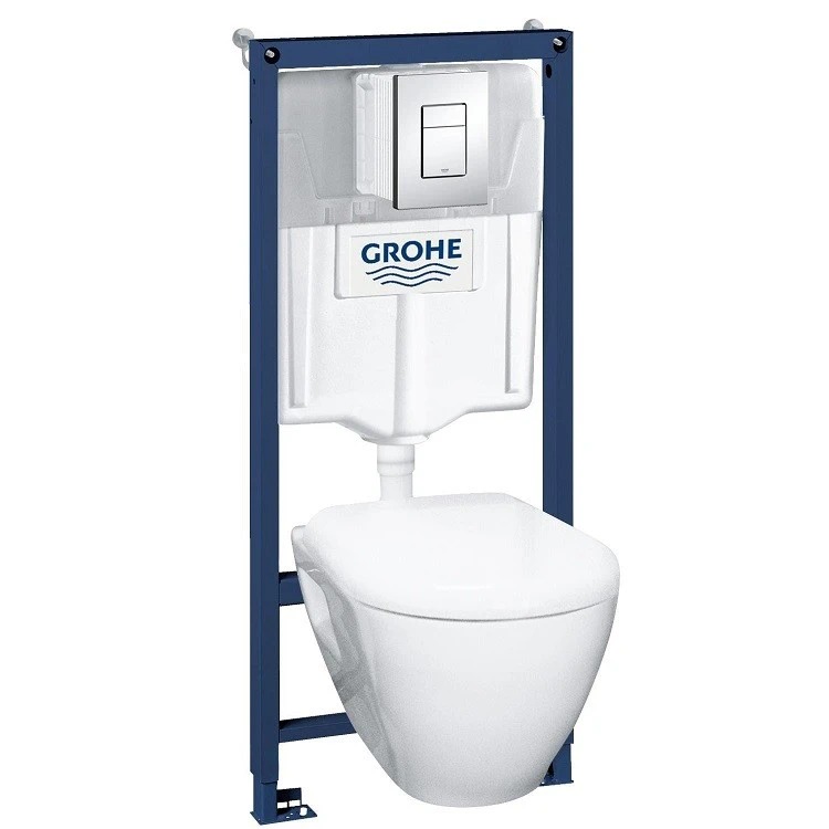 

Унитаз подвесной с инсталляцией Grohe Solido 39186000, Белый