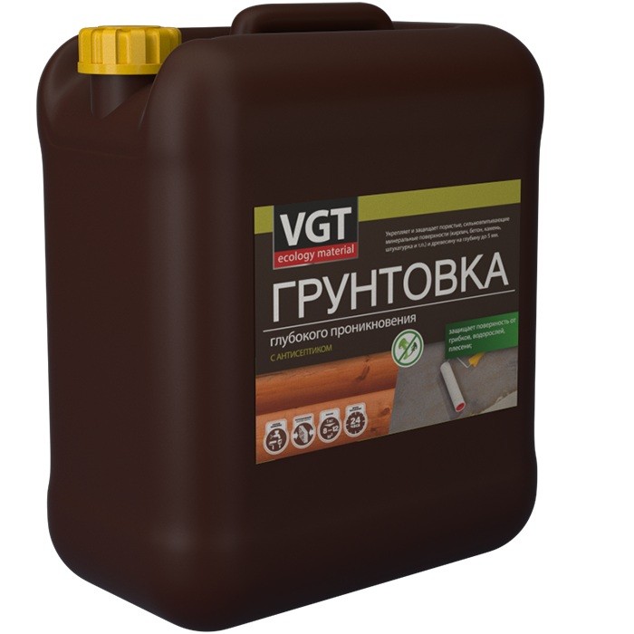 Грунтовка глубокого проникновения VGT ВД-АК-0301 с антисептиком 10 кг