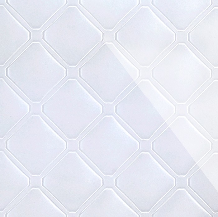 Дизайнерская 3D панель из стекла Artpole DYQS белый 600х600 мм