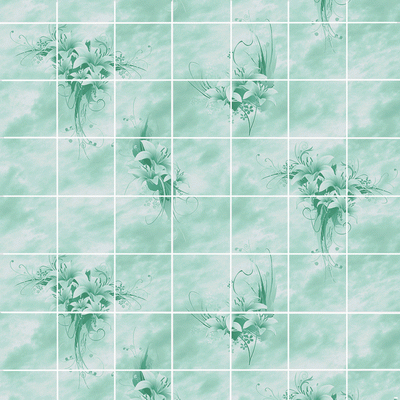 Стеновая панель ХДФ Акватон Букет цветов Изумруд 2440х1220 мм