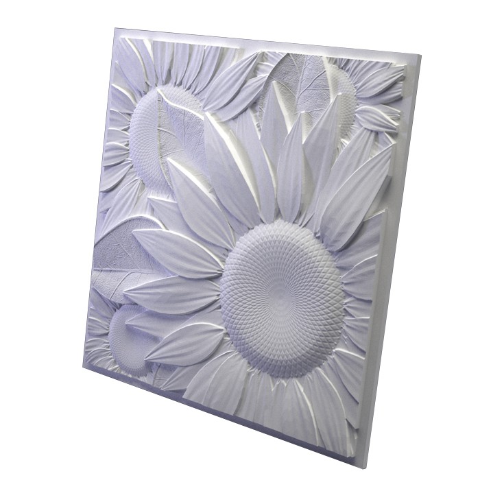 Дизайнерская 3D  панель из гипса Artpole Sunflower 500х500 мм