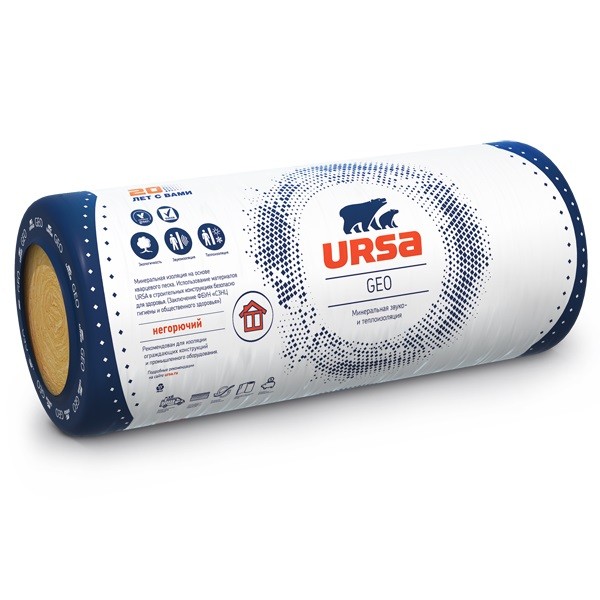 

Теплоизоляция Ursa Geo M-11-2 9000х1200х50 мм 2 штуки