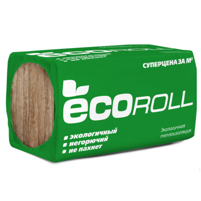 

Теплоизоляция EcoRoll Плита 040 1230х610х50 мм 16 плит