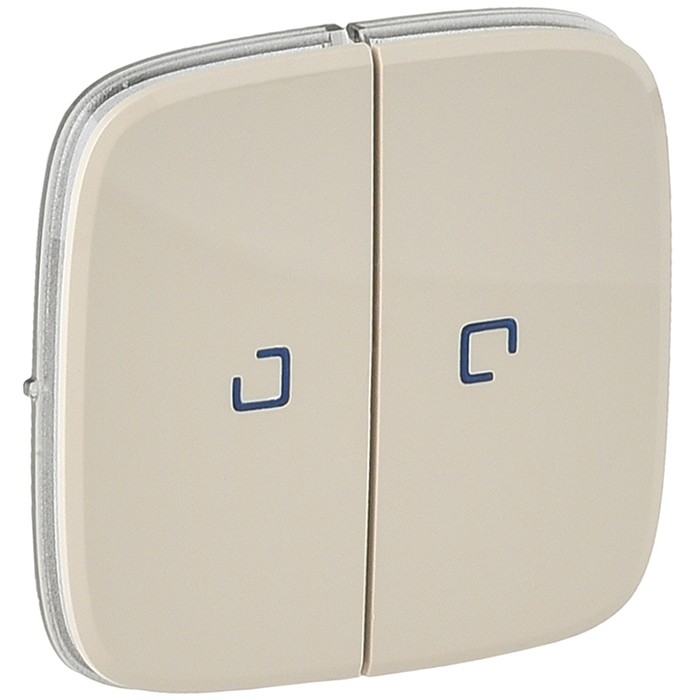 

Лицевая панель Legrand Valena Allure 755226 двухклавишная с индикатором Слоновая кость