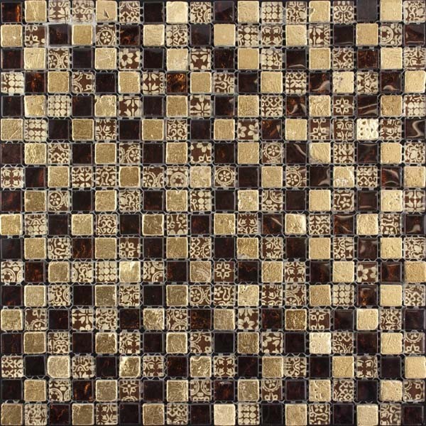 Купить Мозаика из стекла, мрамора и агломерата Natural Inka BDA-1594