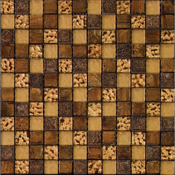 

Мозаика из стекла, мрамора и агломерата Natural Inka BDA-2308, Коричневый