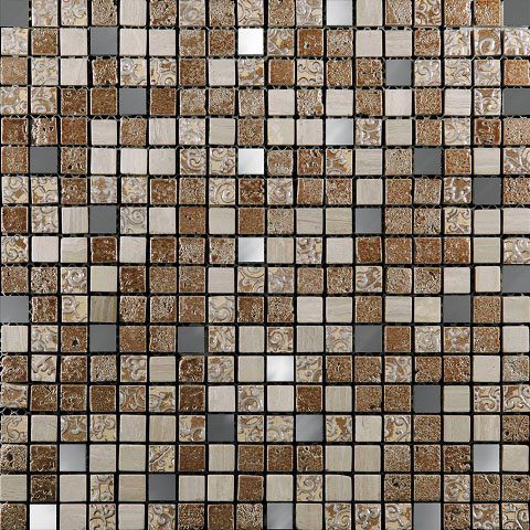 

Мозаика из стекла, мрамора и агломерата Natural Inka BDC-1501, Коричневый