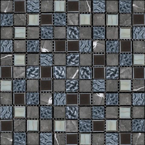 

Мозаика из стекла и мрамора Natural Madras MSD-029, Серый