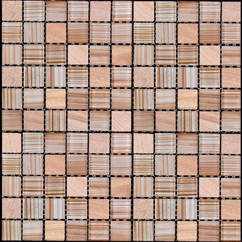 

Мозаика из стекла и мрамора Natural Madras MSD-427, Бежевый