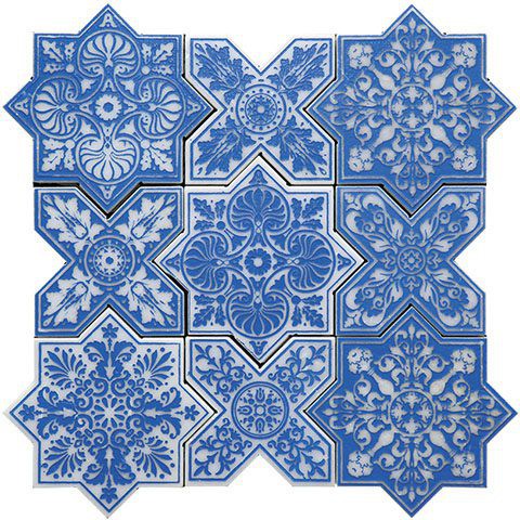 Купить Мозаика из мрамора для пола Skalini Pantheon PNT-4 Blue