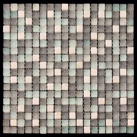 

Мозаика из стекла и мрамора Natural Pastel PST-009, Серый