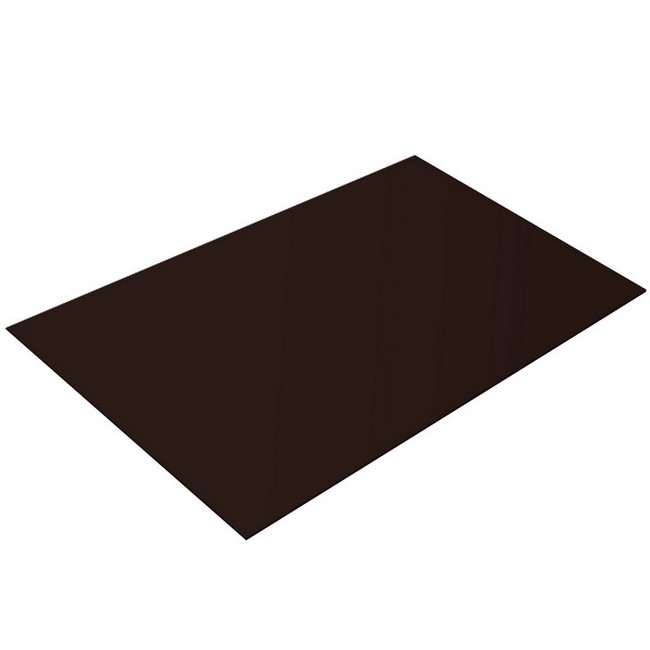 Купить Плоский лист Grand Line 0,5 мм Satin RAL 8017 шоколад с защитной пленкой резка