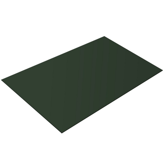 Купить Плоский лист Grand Line 0,5 мм GreenCoat Pural Matt RR 11 темно-зеленый с защитной пленкой резка