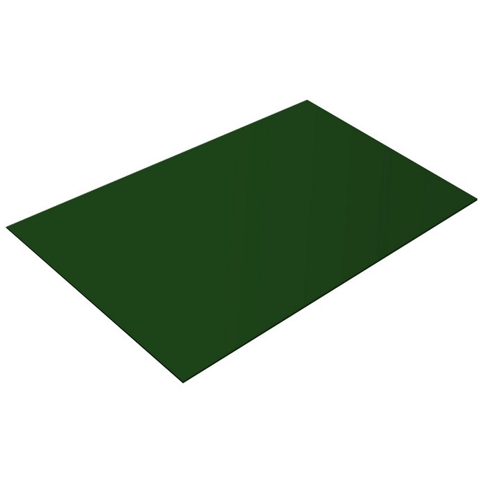Купить Плоский лист Grand Line 0,5 мм Velur RAL 6005 зеленый мох с защитной пленкой резка