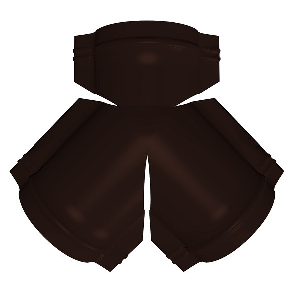 

Тройник Y-образный для полукруглого конька Grand Line Drap Ral 8017, Коричневый