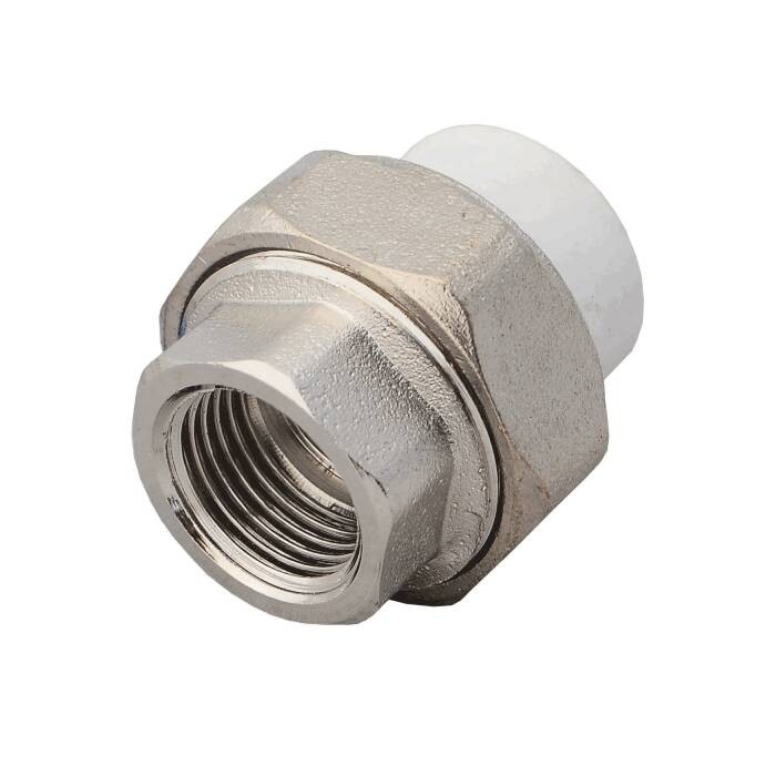 

Муфта PP-R комбинированная разъемная белая ВР Дн 25х3/4" VALFEX 10155020