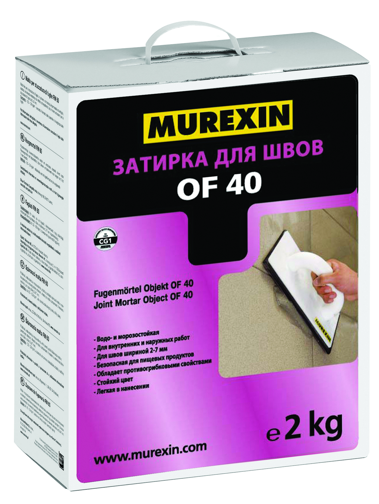 

Murexin Object OF 40 26, 2 кг, Затирка для средних швов, Темно-серый