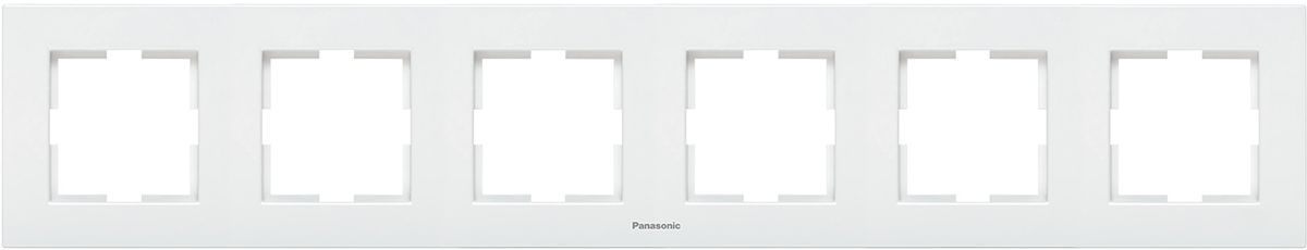 

Panasonic Karre Plus, рамка шестиместная горизонтальная белая