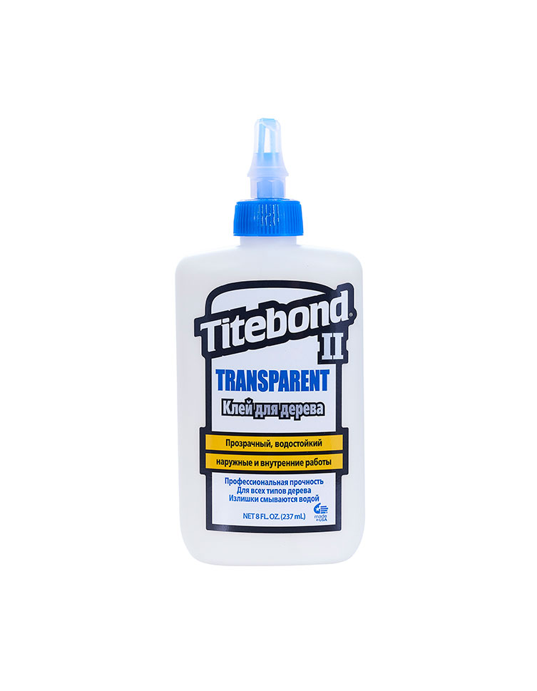 Titebond II Transparent Premium Wood Glue, 0.237 л, Клей ПВА