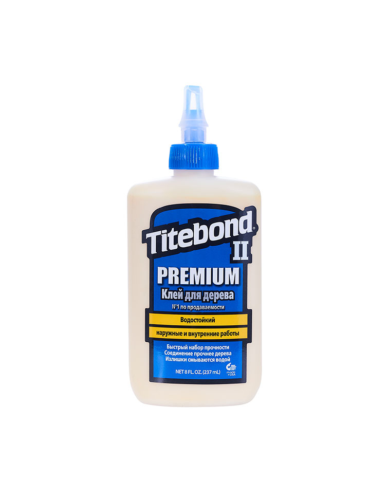 Titebond II Premium Wood Glue, 0.237 кг, Клей ПВА