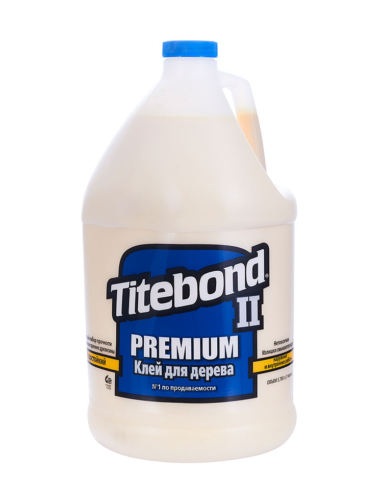 Titebond II Premium Wood Glue, 3.8 л, Клей ПВА