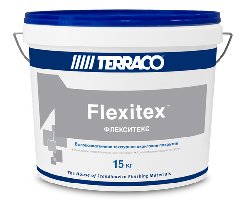 Terraco Flexitex, 15 кг, Штукатурка декоративная акриловая