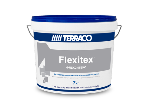 Terraco Flexitex, 7 кг, Штукатурка декоративная акриловая